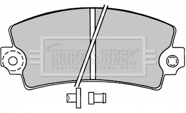 BORG & BECK stabdžių trinkelių rinkinys, diskinis stabdys BBP1047